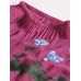 Women Butterfly Flower Print Loungewear Loose Breathable Summer Pajamas