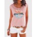 Women Daily Casual Print Short Sleeve T  shirts Wild Blouse