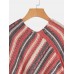 Causal Irregular Hem Striped Sweaters