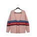 Casual Color Striped Long Sleeve Knit Cardigans